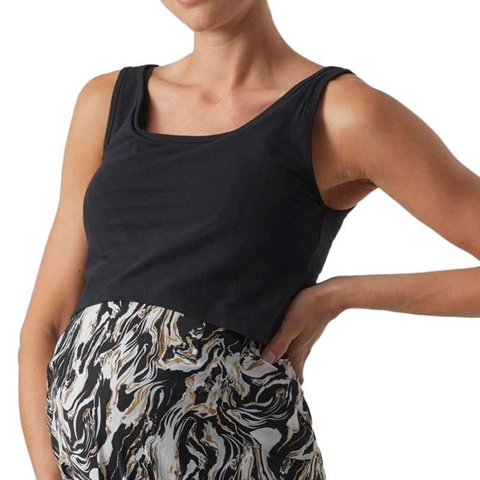 Mamalicious Mia Women's Black Nursing Tank Top