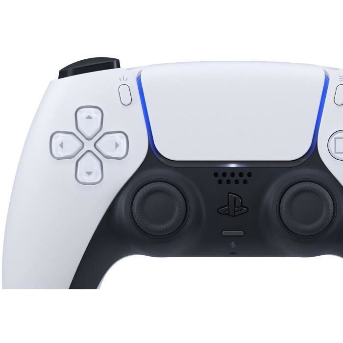 Pack PS5 Standard (avec lecteur CD) : Console PlayStation 5 (Modèle Slim) + Manette sans fil DualSense™ - Blanche I PS5 et PC