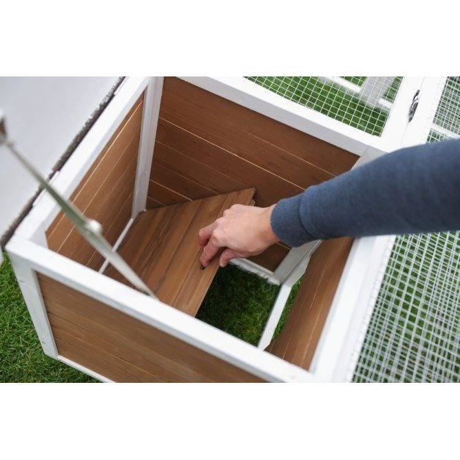 KERBL - Enclos d'extérieur petits animaux -  132 x 102 x 59 cm - Maison intégrée - Grillage