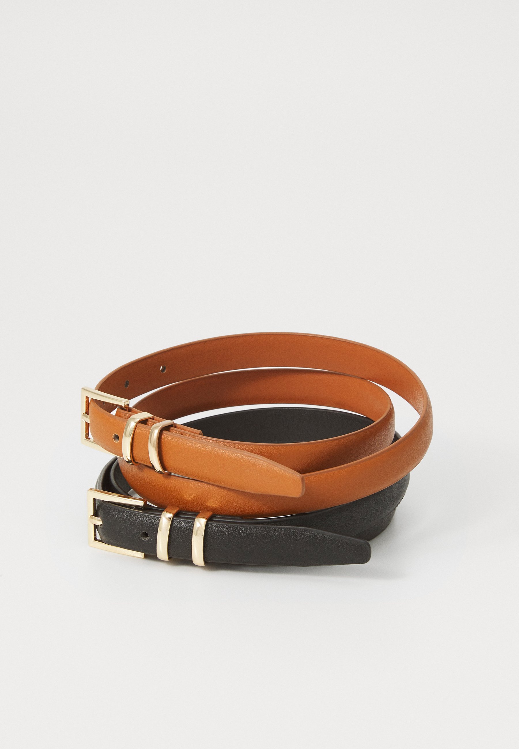 Anna Field 2 PACK - Pásek - black/cognac
