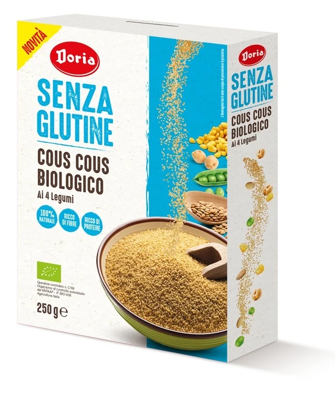 DORIA Doria Biologische couscous gemaakt van 4 soorten peulvruchten