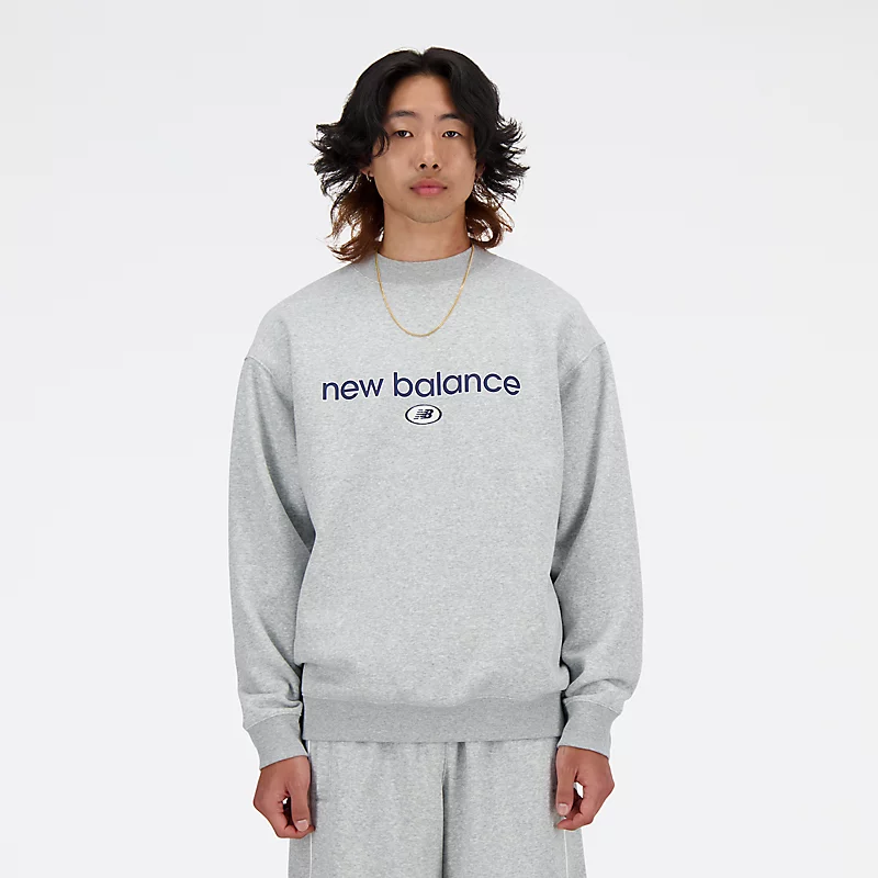 Męska koszulka koszykarska z okrągłym dekoltem – ATHLETIC GREY HEATHER