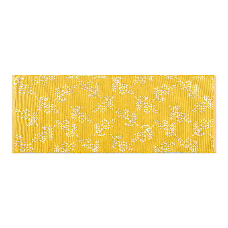 Kotimatto Mimosa 33x90 cm uurrettu keltainen