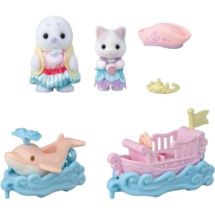 Mini-figurines - SYLVANIAN FAMILIES - Le petit train de la mer - Dès 3 ans