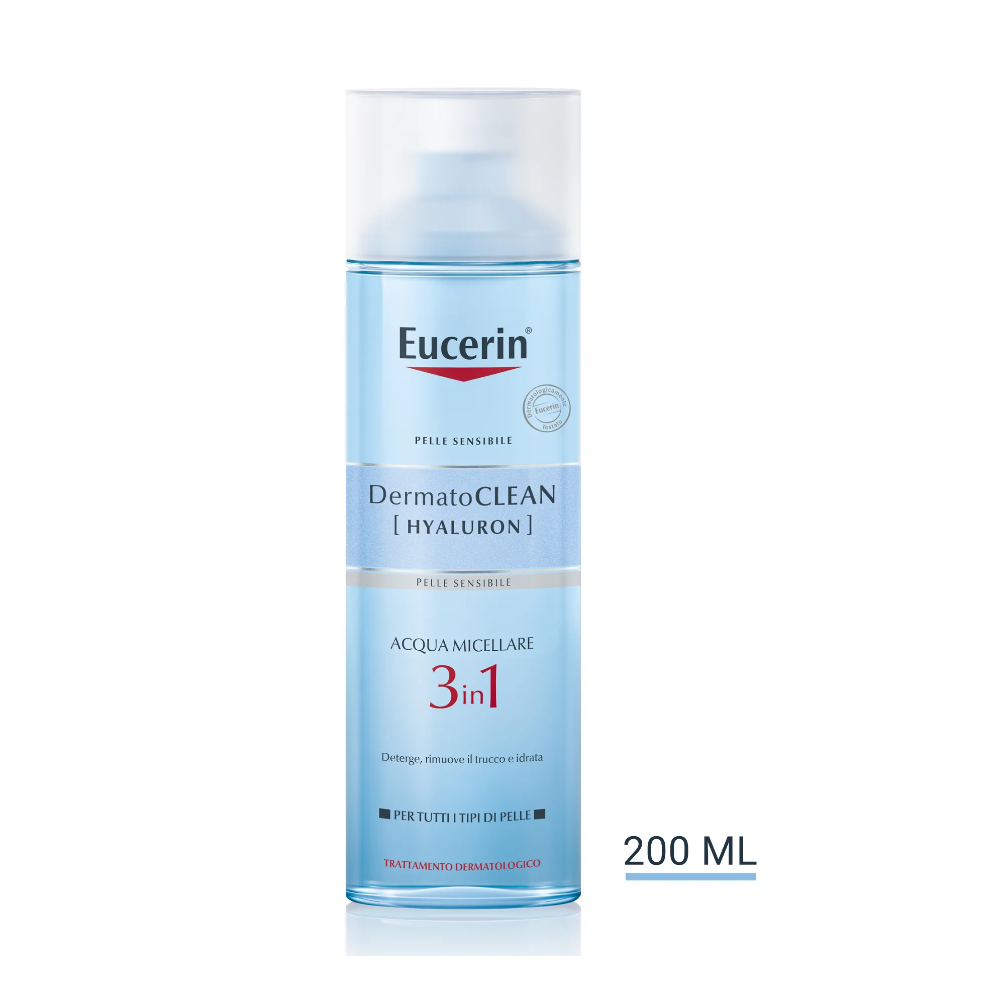 DermatoClean [Hyaluron] DermatoCLEAN Lozione Struccante Micellare 3 in 1 - Acqua detergente viso