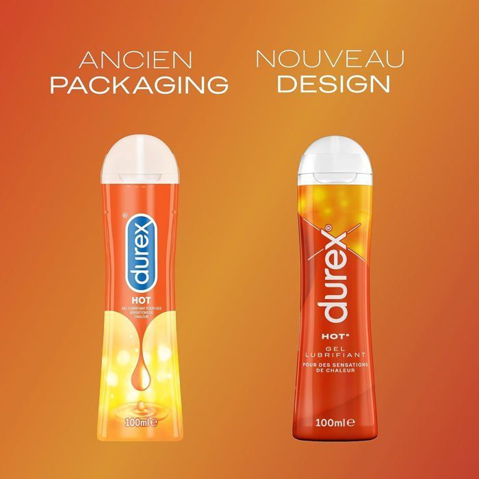 Durex - Lot De 3 Gels Lubrifiants Intimes - Hot Chauffant 100ml - Crazy Cherry Comestible 100ml - Sensitive Confort 50ml