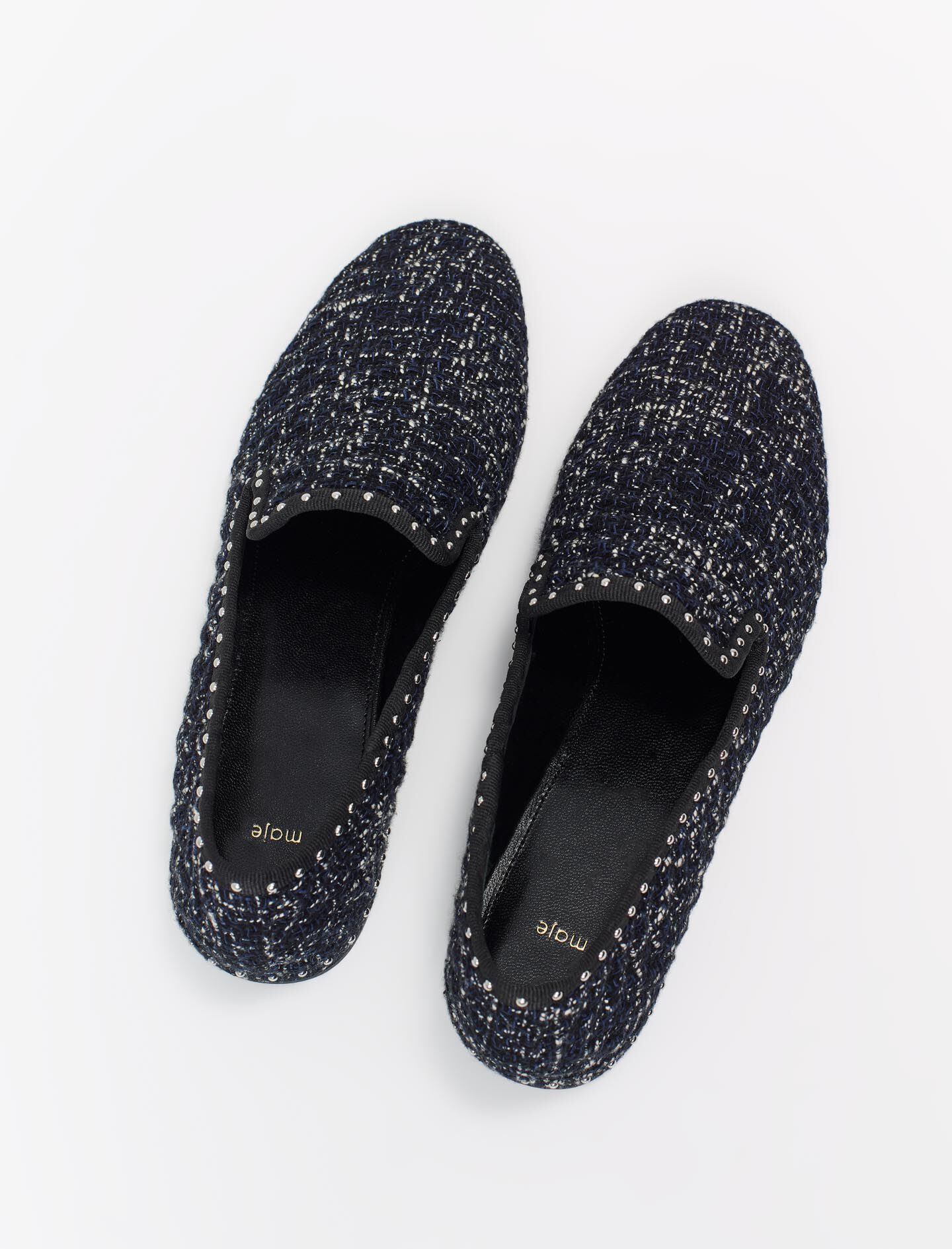 Tweed loafers - Marineblauw/Ecru