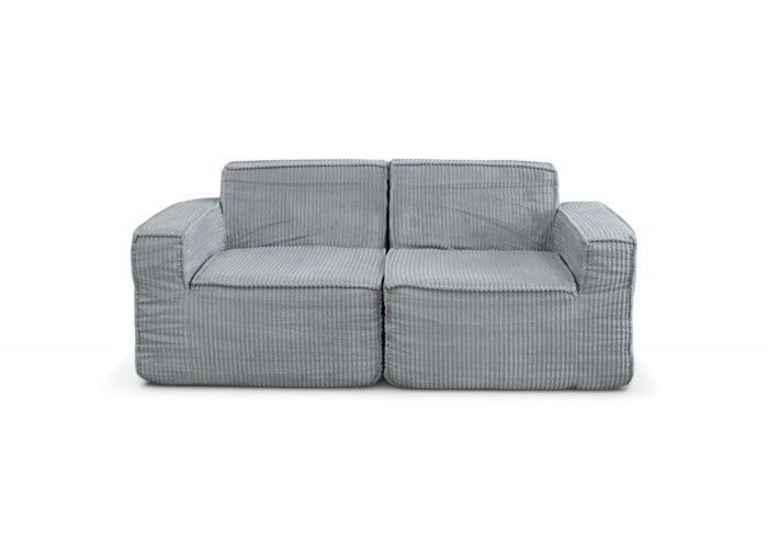 Sofá inflável - UMBERTO RAVELLI - Modular para 4 pessoas - Cinza claro - Confortável - Design elegante