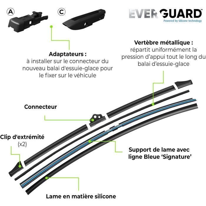 Spazzola tergicristallo in silicone Everguard vsf35 x1 350mm - VALEO - 566001