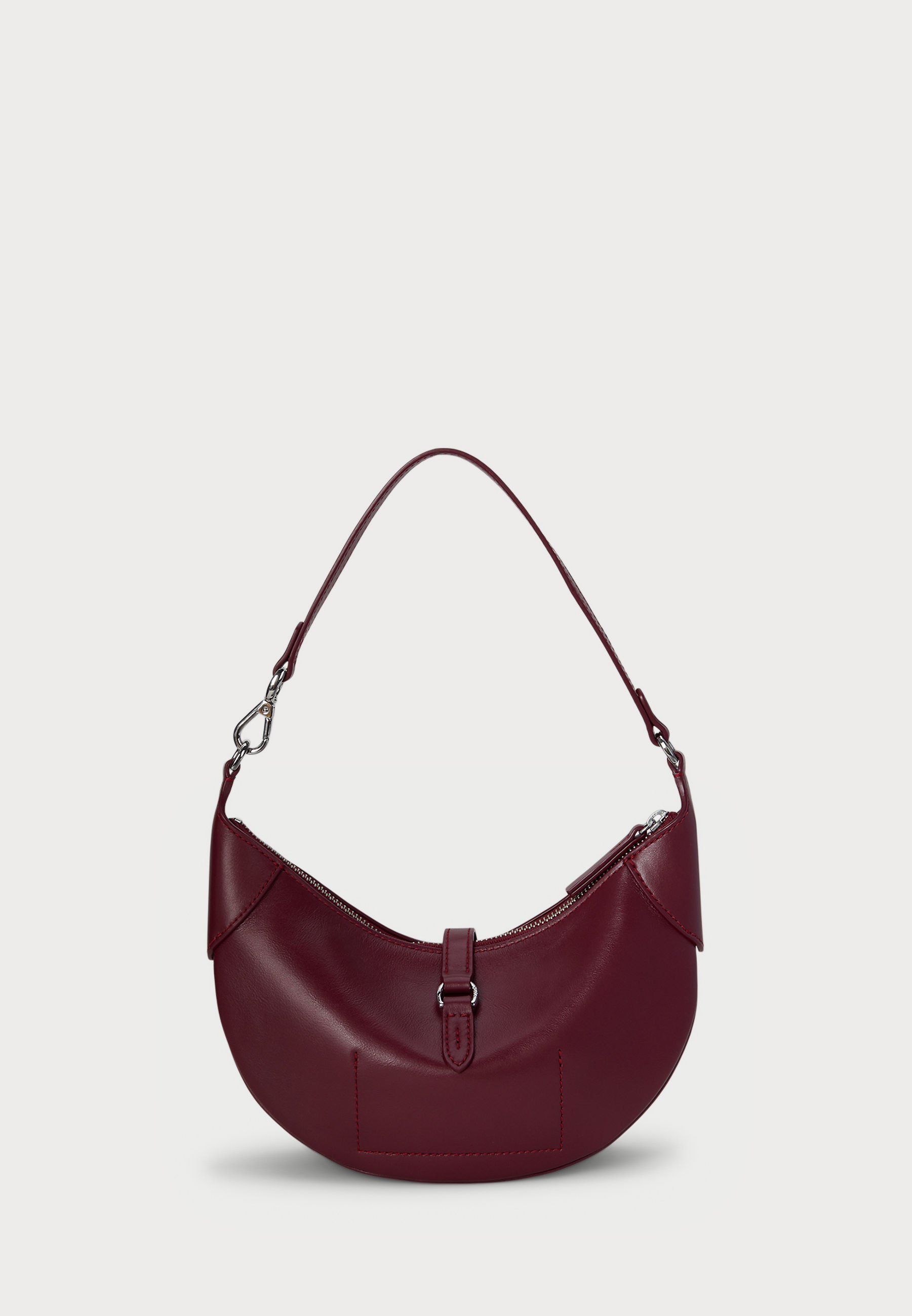 Polo Ralph Lauren POLO ID CALFSKIN MINI VÁLLÓTÁSKA - Kézitáska - gránátalma
