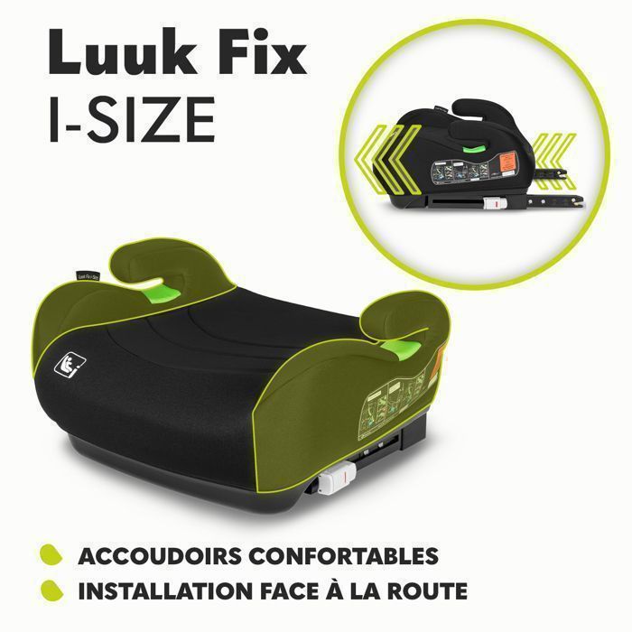 Cadeira de elevação auto LIONELO Luuk Fix i-Size - ISOFIX - 125-150 cm - Grupo 3 - Cinza