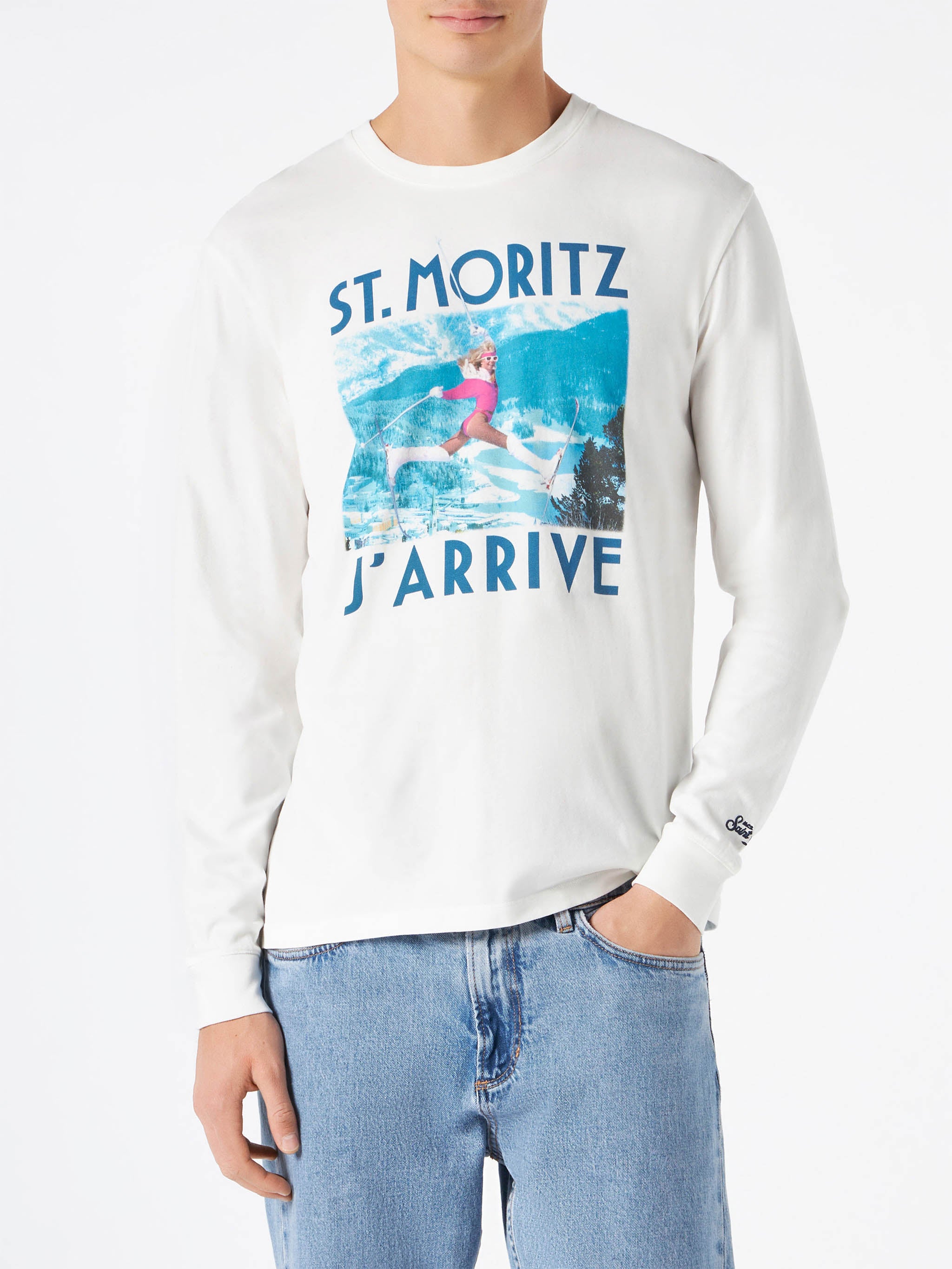 Herren-Langarm-T-Shirt mit Aufdruck