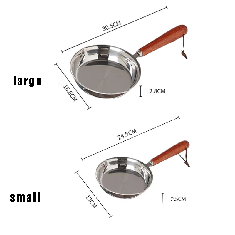 Casserole en acier inoxydable 316, poêle à œufs, mini-soupe, casserole à lait, ustensile de cuisine résistant aux brûlures, accessoires de cuisine