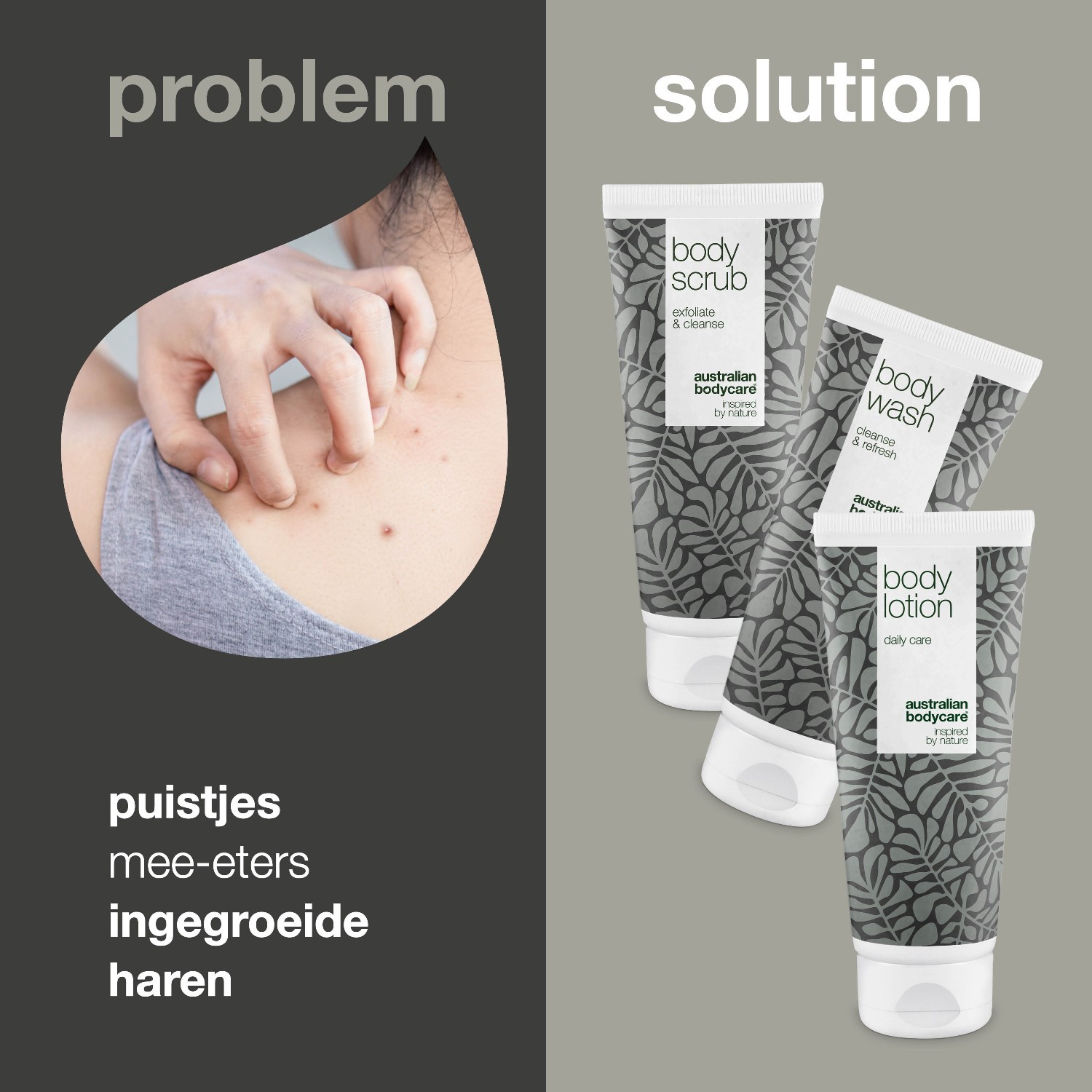 Sada starostlivosti o telo Australian Bodycare: Telové mlieko + Sprchový gél + Telový peeling – 1 kus