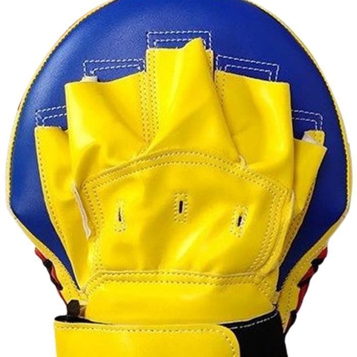 Kick Boxing Curved Focus Punching Mitts Training Pratique Strike Pad MMA Arts martiaux Dojo Workout Shield Gants Jaune Bleu