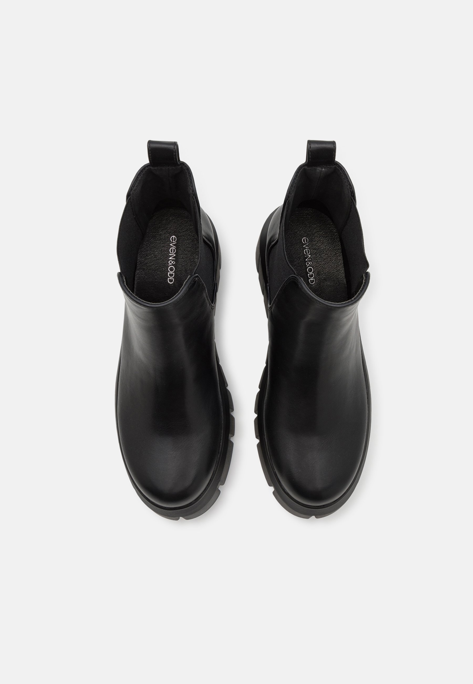 Even&Odd Wide Fit Platform enkellaarsjes - zwart