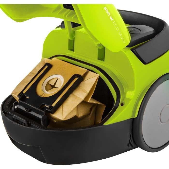 Bagged cylinder vacuum cleaner - SENCOR - SVC 45GR-EUE3 - ECO 850W motor - 79 dBA - 1.5L - Green