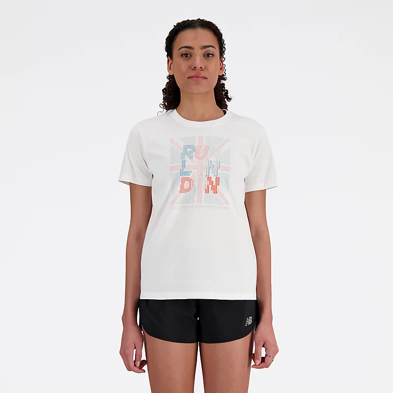 London Edition dames T-shirt met print – wit