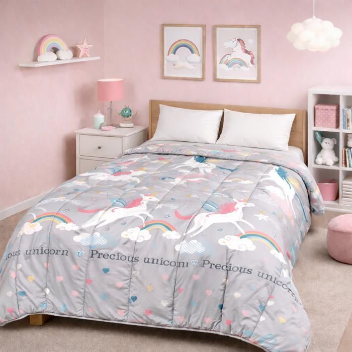 Edredón - MORTREUX - Ninon - 200 x 200 cm - Peso medio - Estampado - Lavable a máquina