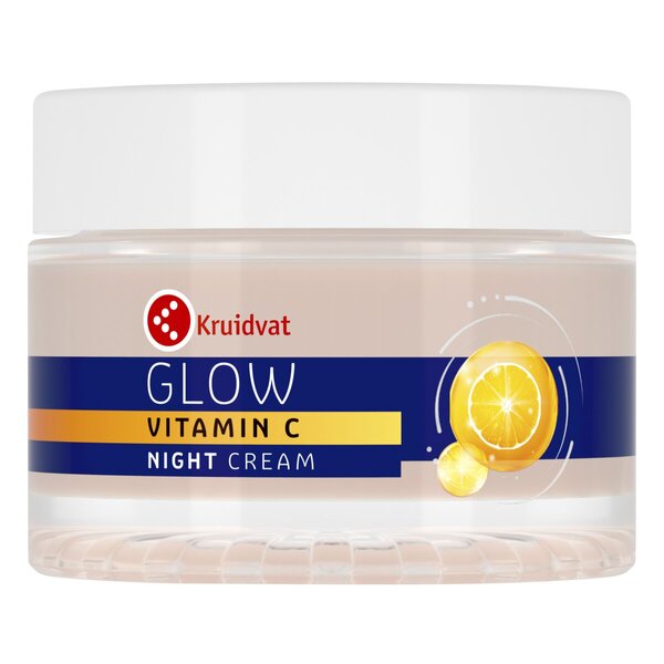Cremă de noapte Kruidvat Glow cu vitamina C<br>50ml