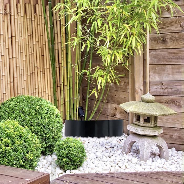 IDMARKET Barrière anti-racines bambou 5m 800gr anti-rhizomes H.80 cm