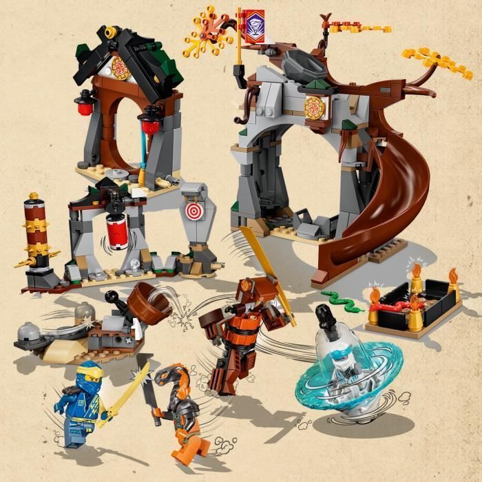 LEGO® 71764 Ninjago Ninja-Trainingszentrum, Kreiselspielzeug für Kinder mit Zane & Jay Minifiguren