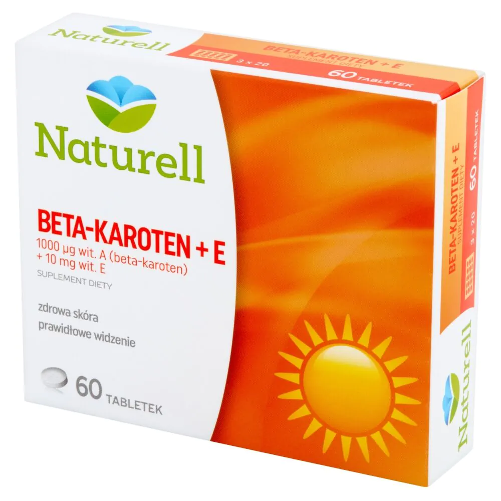 Naturell Beta-Karoten + Wit. E, Tabletki