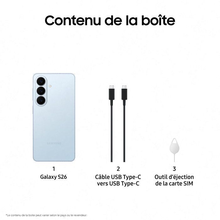 Samsung Galaxy S26 AI Smartphone 512 Go Bleu