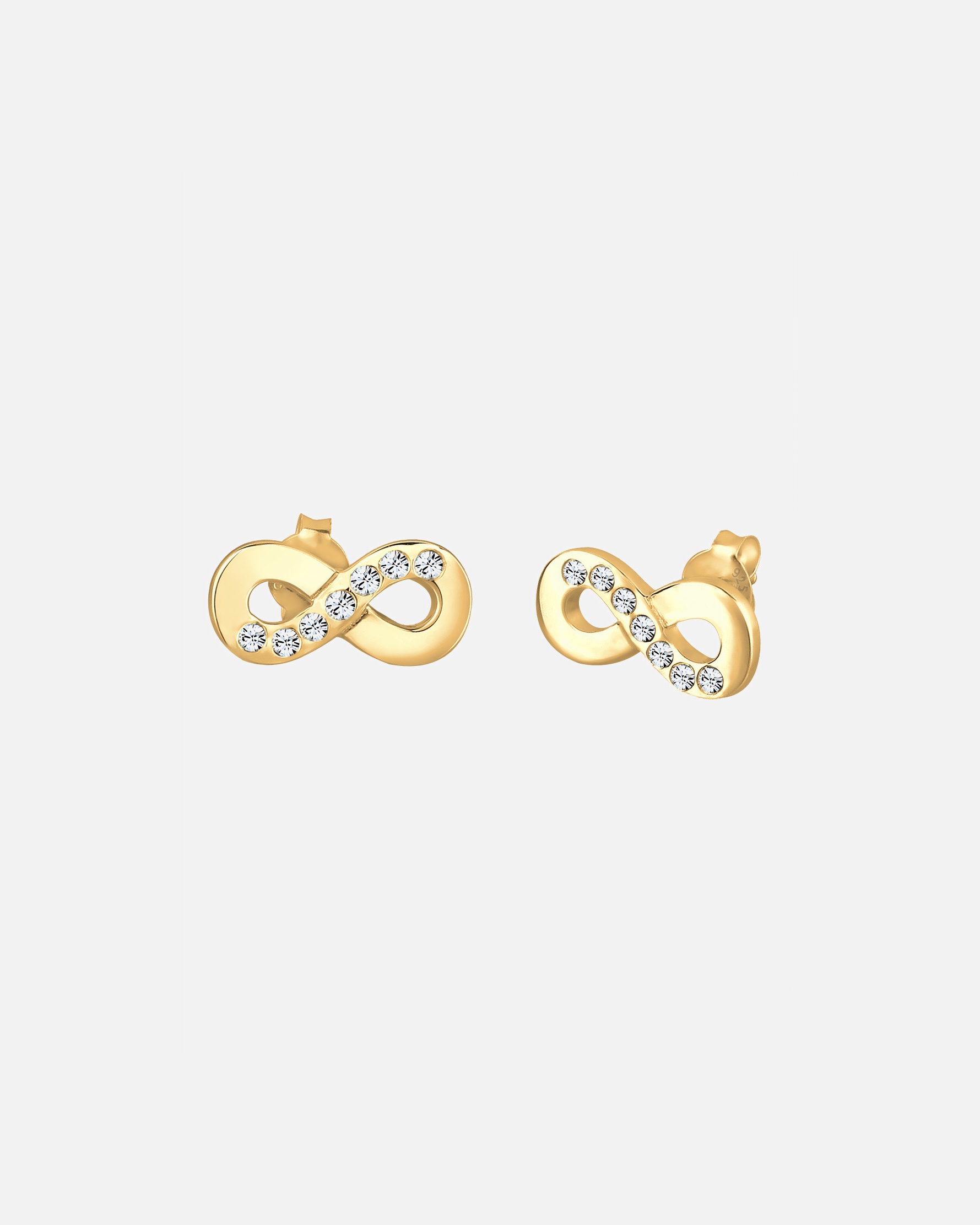 Elli Femmes Infini Motif simple avec cristaux en argent sterling 925