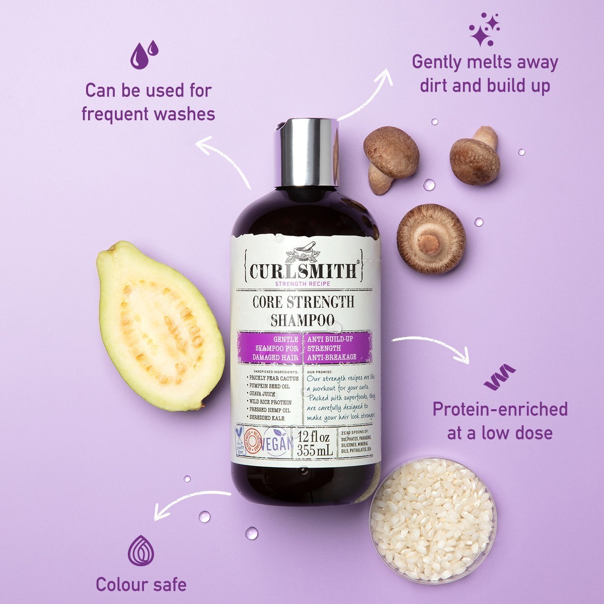 Curlsmith Haarshampoo Core Strength - 355 ml