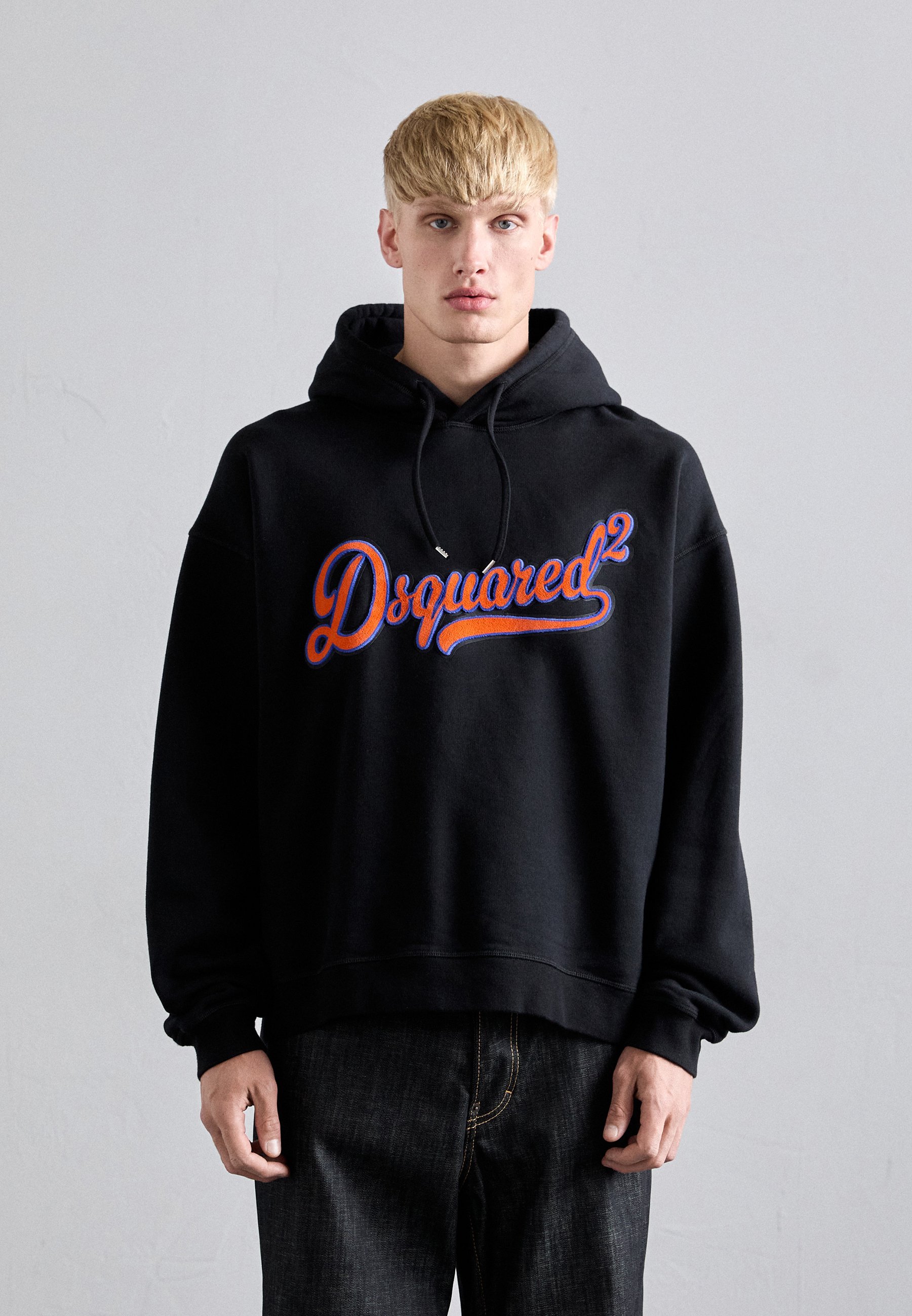Felpa con cappuccio Dsquared2 RELAX FIT - nera