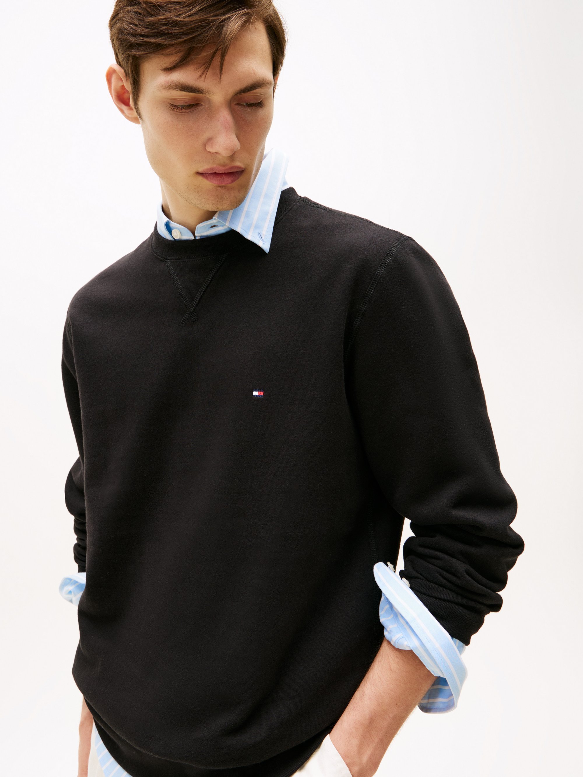 Sweat-shirt Tommy Hilfiger ESSENTIAL CREWNECK - noir