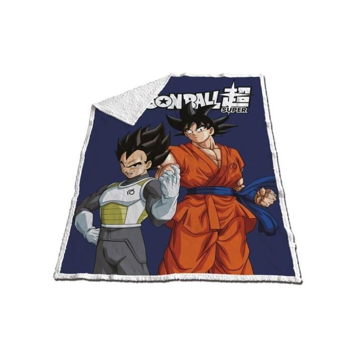 Coperta Sherpa - DRAGON BALL - Son Goku e Vegeta - 120x150 cm - Multicolore - Morbidissima