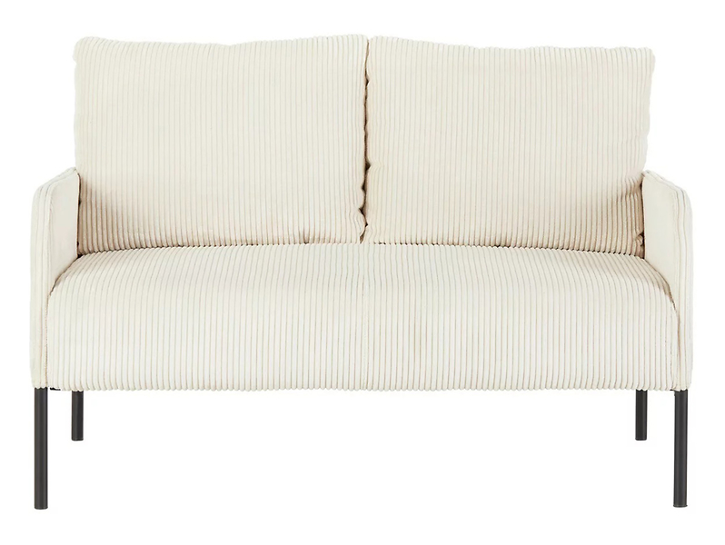 Sofa dwuosobowa nierozkładana Cord beżowa