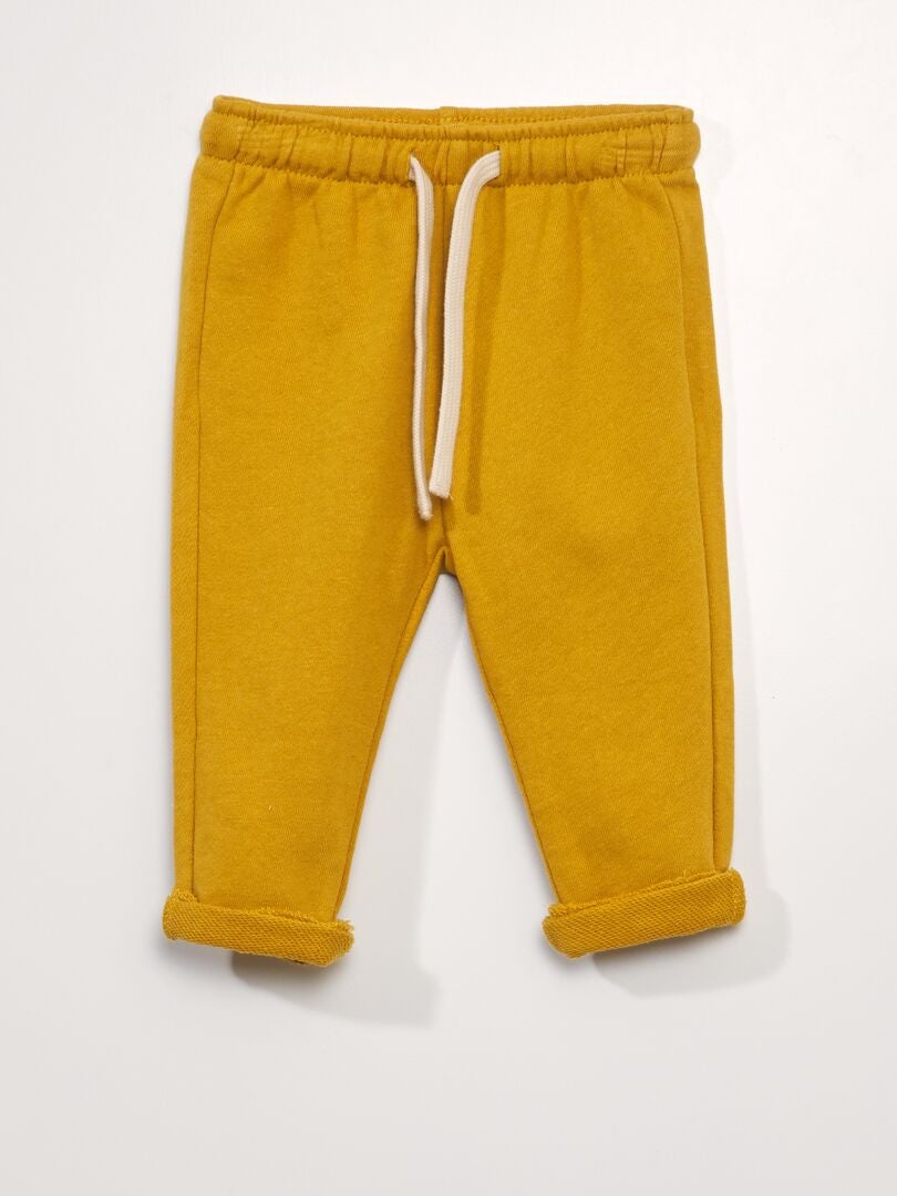 Joggingbroek van French Terry - Geel