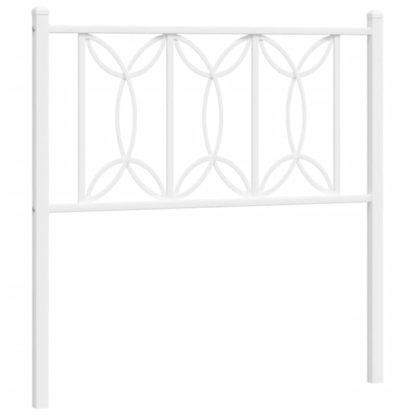 Wezgłowie Biały 75 cm Metal vidaXL
