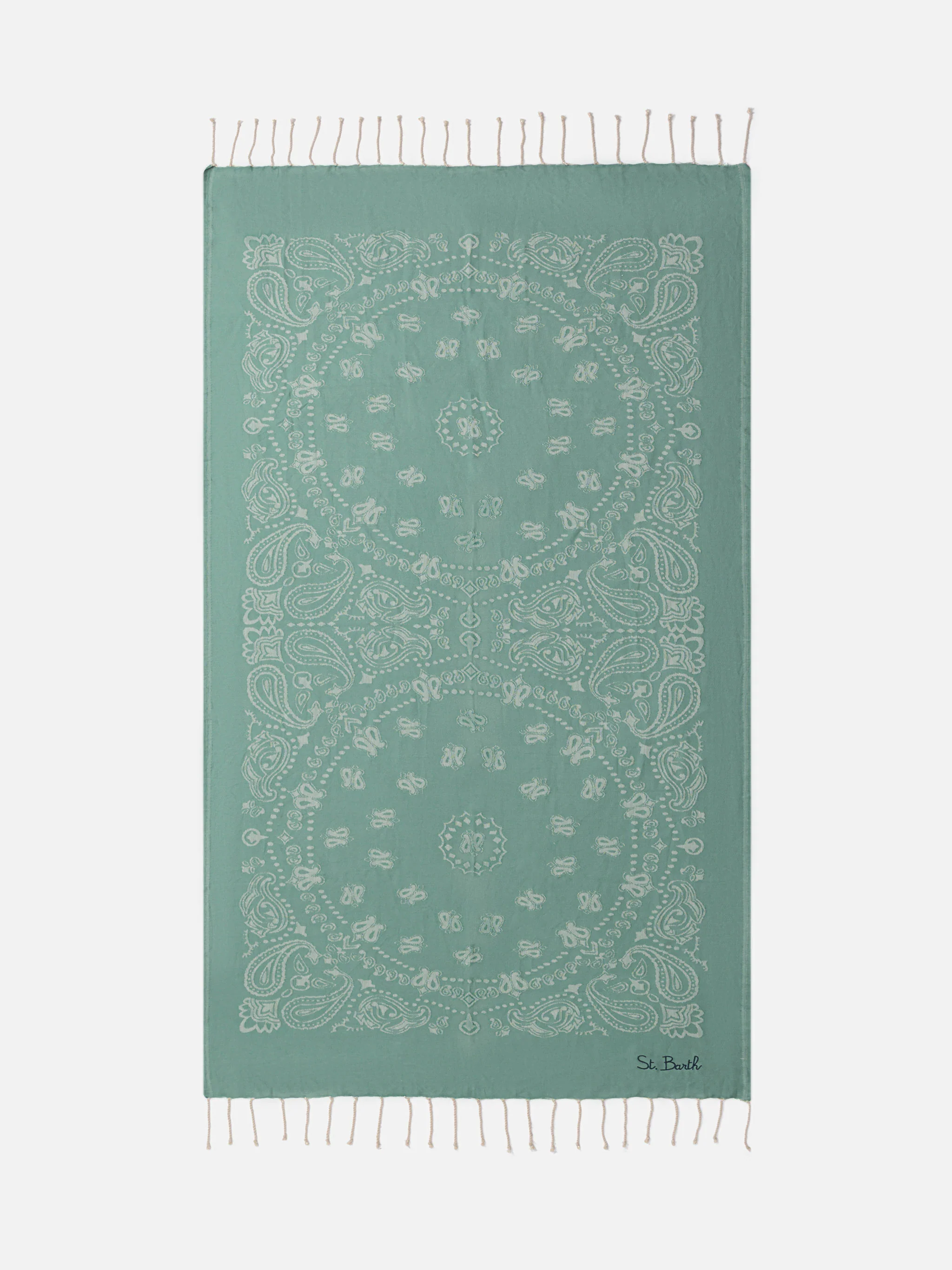 Telo mare Foutas in cotone con jacquard bandana