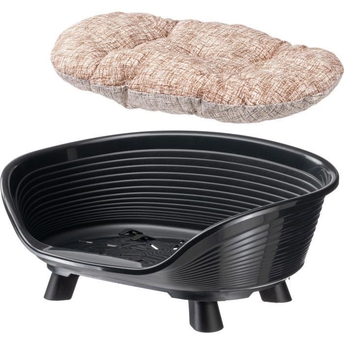 Black relaxation cushion basket - Size M - 64 x 48 x 25 cm - FERPLAST