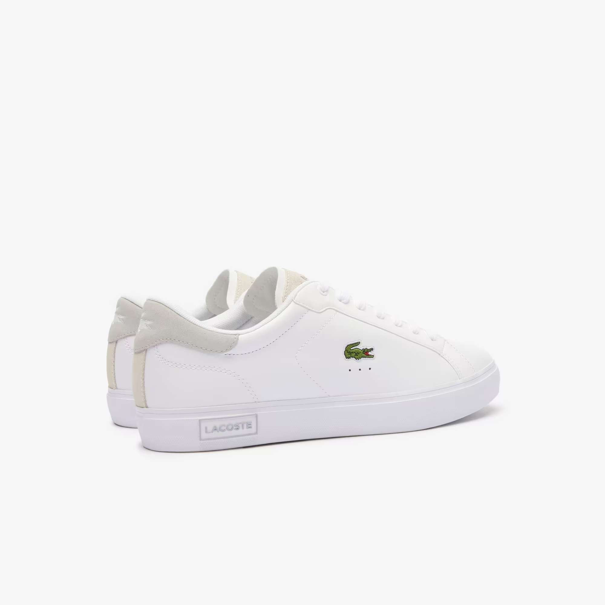 Men's Powercourt Logo Tongue Leather Sneakers