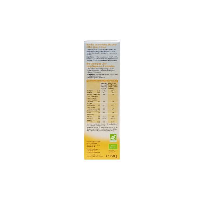 Holle Bio-Hirsebrei, glutenfrei +4 Monate, 250 g