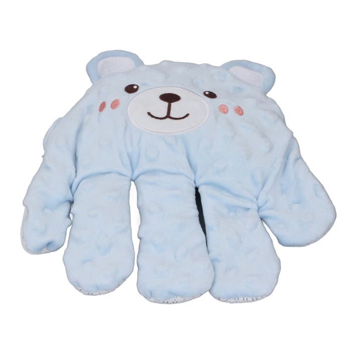 OMABETA Baby Sleep Palm, palma relajante para bebés, patrón de frijoles para dormir, juguetes de tela para dormir, muñeca azul