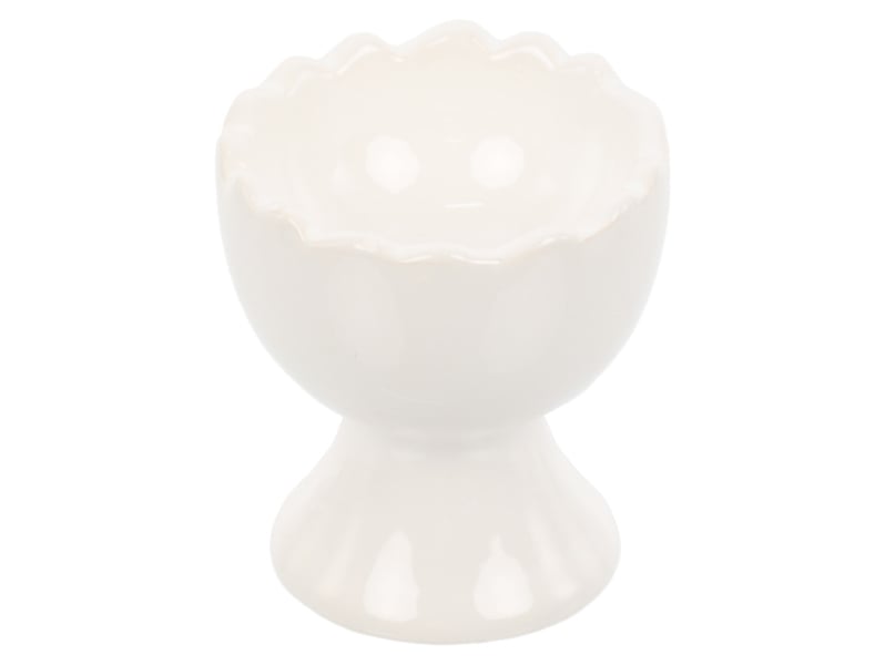 Kieliszek na jajko ceramiczny biały