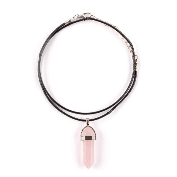 Myga Krystall Anheng Halskjede - Rosenkvarts
