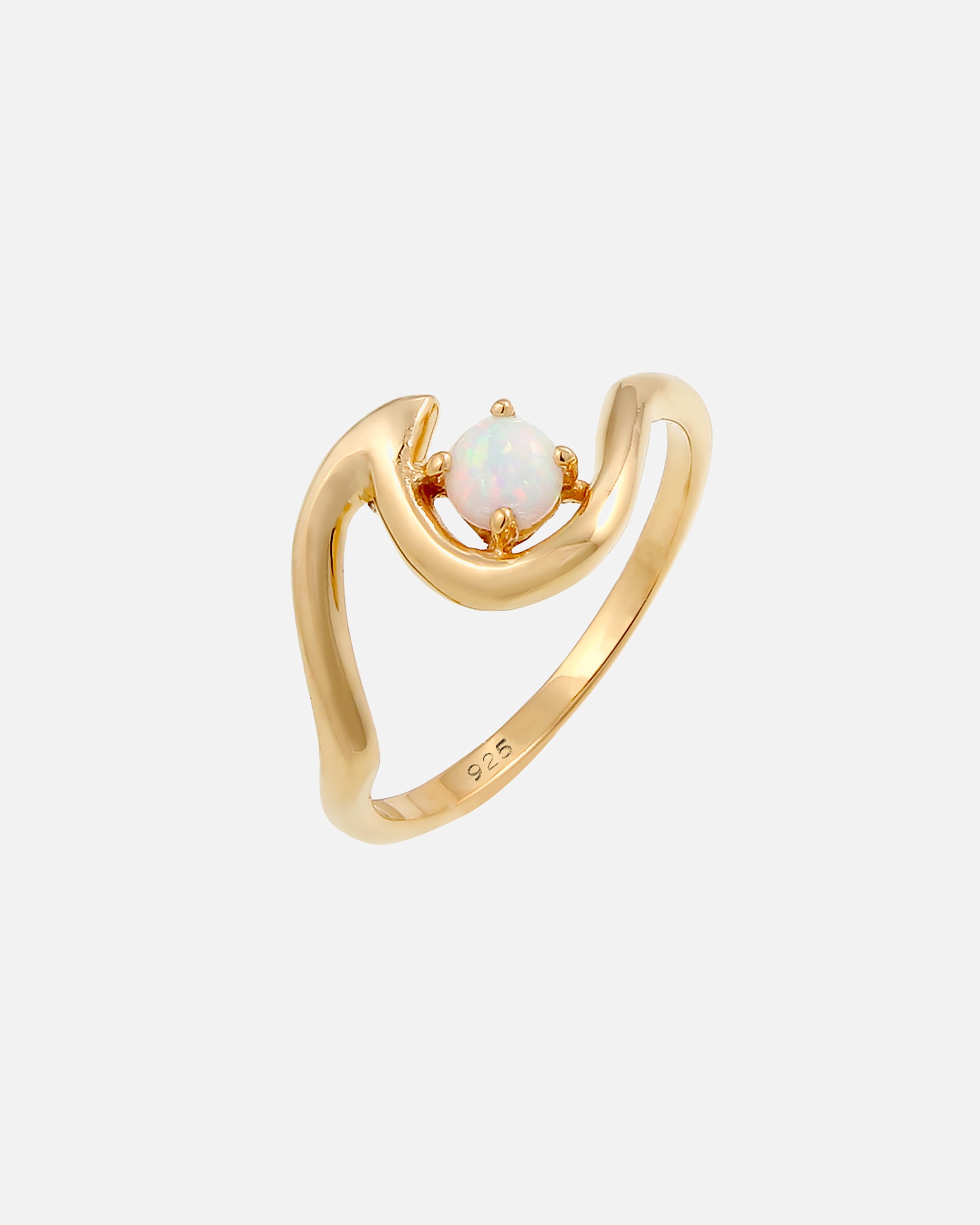 Elli Vageu Mer Geo Opale Synthétique Bague Femme - (925/1000) Argent