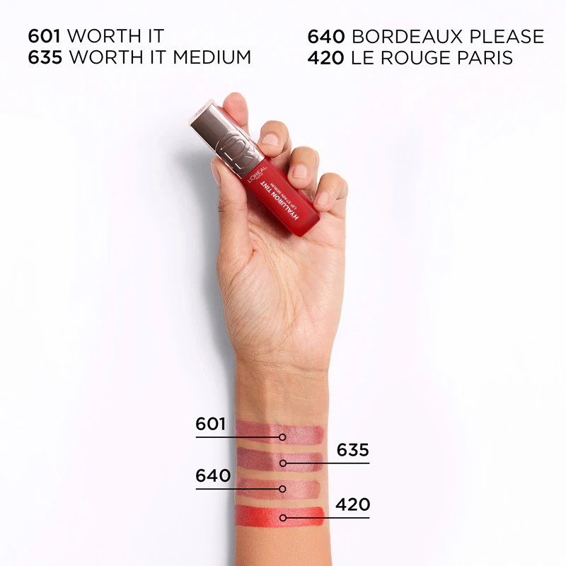 Batom líquido hidratante L'Oréal Paris Hyaluron Tint Lip Stain Serum