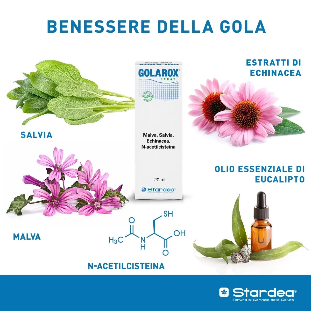 STARDEA Golarox Halsspray, Nahrungsergänzungsmittel 20 ml, Halsschmerzen