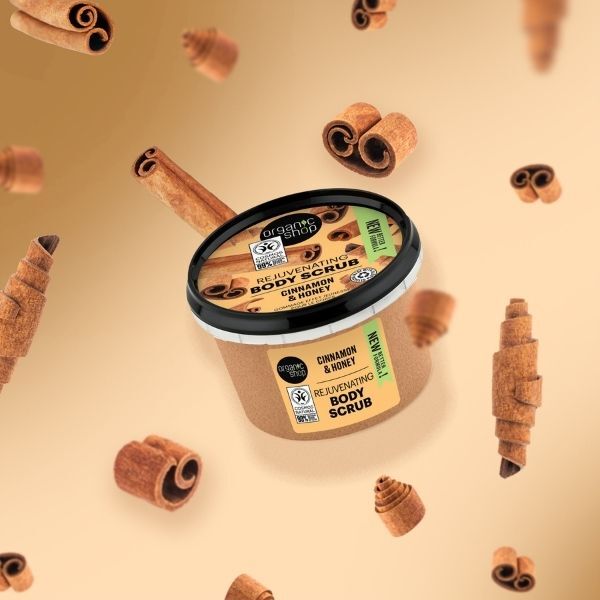 Omladzujúci telový peeling so škoricou a medom Organic Shop 250 ml