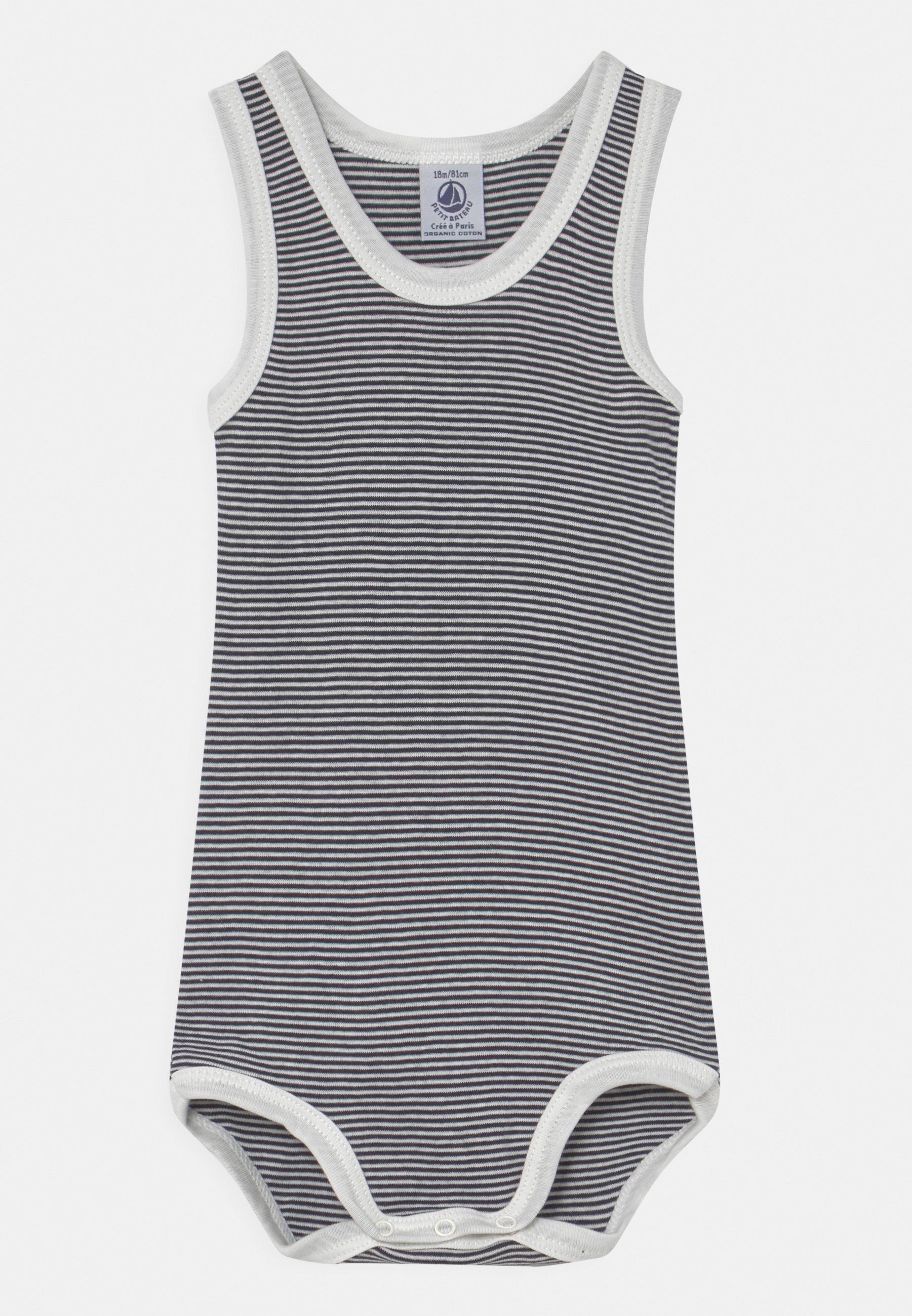 Petit Bateau 3-pack unisex - Body - wit/donkerblauw