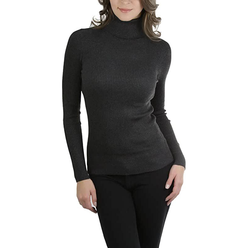 ToBeInStyle Damski sweter z golfem i mankietem zapinanym na guziki