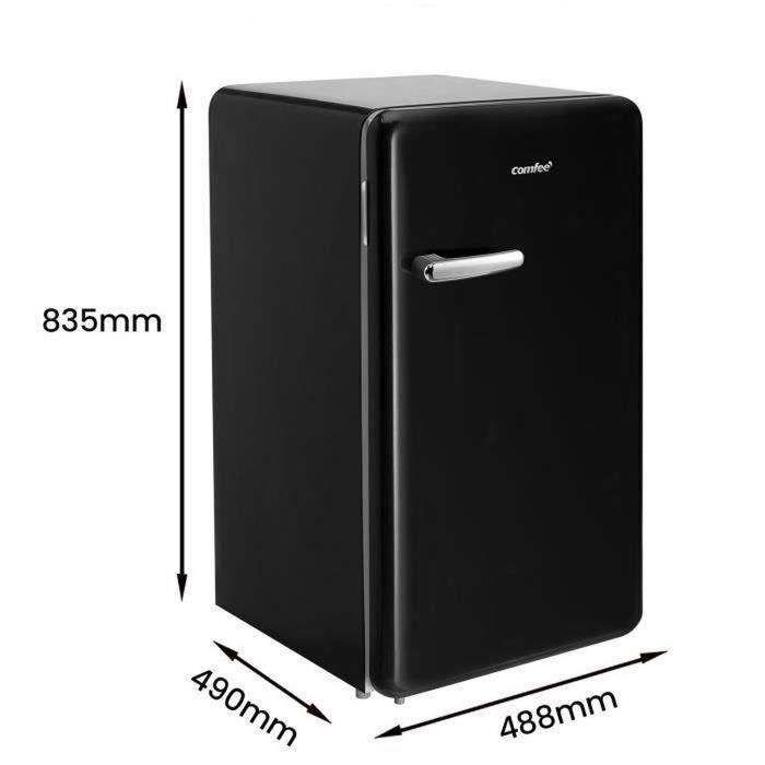 Réfrigérateur Top Vintage Comfee RCD93DK2RT(E) - 93L - Classe E - 48,8 x 49 x 83,5 cm - Noir